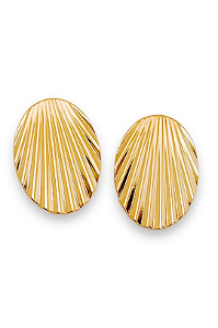 Brinco Martina Oval - Banhado Em Ouro18k