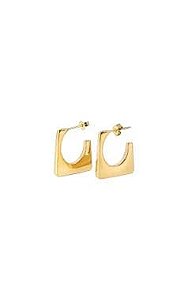 Brinco Argola Classy P - Banhado Em Ouro18k
