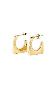 Brinco Argola Classy G  - Banhado Em Ouro18k