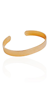 Bracelete Liso Naka- Banhado Em Ouro18k