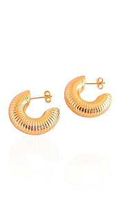 Brinco Argola Verona - Banhado Em Ouro18k