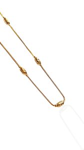 Colar Amêndoa - Banhado Em Ouro18k