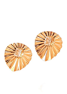 Brinco Orgânico Cittá - Banhado Em Ouro18k