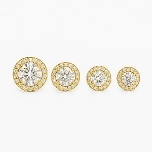 Brinco Duplo Diamond Ponto de Luz- Banhado no Ouro18k