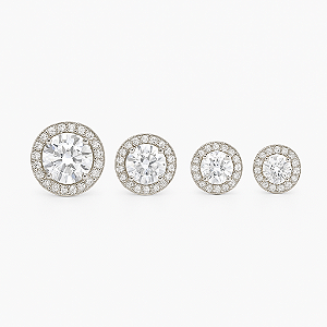 Brinco Duplo Diamond Ponto de Luz- Banhado no Ródio Branco
