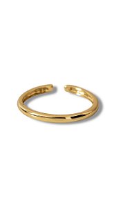 Anel Disco Ajustável- Banhado no Ouro18k