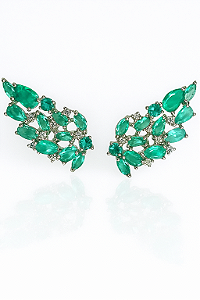 Brinco Ear Cuff Azura Turmalina  - Banhado em Ouro18k