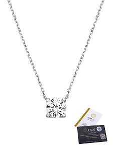 COLAR PONTO DE LUZ- MOISSANITE 8MM - PRATA 925