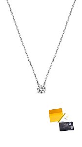 COLAR PONTO DE LUZ- MOISSANITE 4.5MM - PRATA 925
