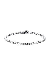 Pulseira Riviera Diamond Capri - 4 pontas - Banhado no Ródio Branco