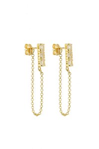 Brinco Ear Line Giulia - Banhado A Ouro18k