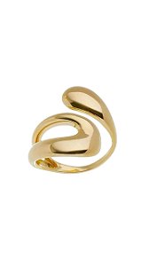 Anel Duplo Duna - Banhado A Ouro18k - pré venda