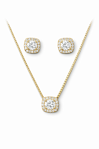 Conjunto Lumière Golden Crystal- Ouro18k