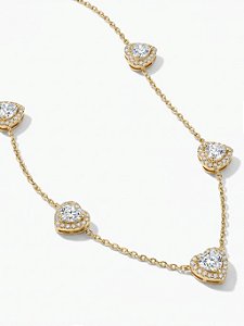 Colar Corações - Banhado Em Ouro18k