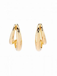 Brinco Argola 2 Voltas - Banhado em Ouro18k