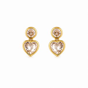 Brinco Coração - Banhado Em Ouro18k
