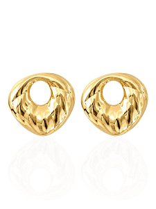 Brinco Orgânico Margô - Banhado Em Ouro18k