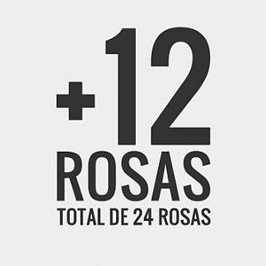 +12 rosas, total de 24 rosas