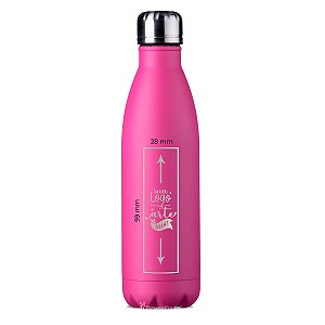 Garrafa Inox Personalizada Rosa 750ml