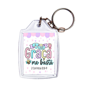 Chaveiro Personalizado A tua Graça me basta