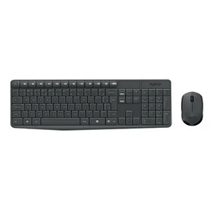 Kit Teclado e Mouse Logitech MK235 Preto sem fio
