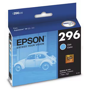 Cartucho de Tinta Epson 296 Ciano - Expression XP - 231, 241, 431, 441