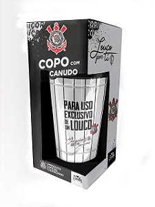 Copo Canudo Do Corinthians 450 mL Produto Oficial Licenciado Presente para Corinthiano