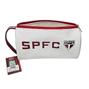Necessaire Redonda Sao Paulo Branca SPCF e escudo