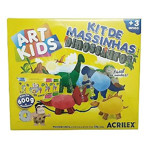 Massinha De Modelar Artkids- Acrilex Dinossauros - 600g