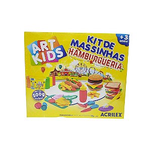 Massinhas Kit de Hamburgueria Acrilex Art Kids 500g Crianças