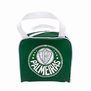 Lancheira Premium Palmeirais Verde com alça Branca e escudo