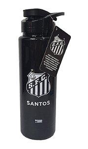 Garrafa Squeeze Do Santos 750ml Licenciado e Oficial Presente Santista De Plástico - Preto