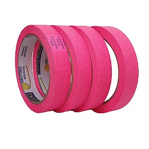 Kit De Fita Crepe Colorida Neon Com 4 Rolos De 18mm X 30m