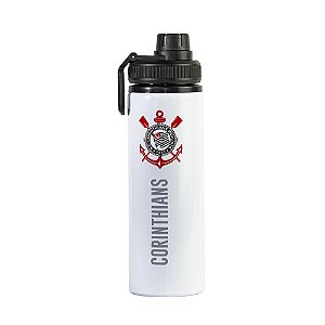 Garrafa de Metal Corinthians Branca 750ml Licenciado Oficial