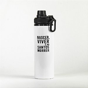 Garrafa de Metal Do Santos Branca 750ml Licenciado Oficial