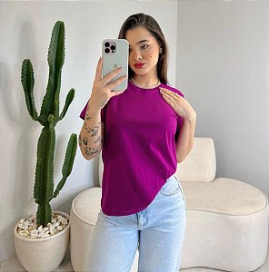 T-SHIRT LISA - ROXO BERINJELA