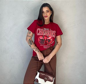 T-SHIRT SWEET CHERRIES CEREJA - CHERRY RED