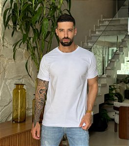CAMISETA MASCULINA LISA - BRANCO