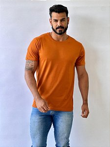 CAMISETA MASCULINA LISA - CARAMELO