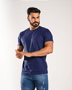 CAMISETA MASCULINA LISA - AZUL MARINHO
