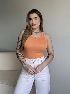 REGATA CANELADA - LARANJA