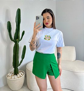 T-SHIRT GOLA ALTA MOJITO - BRANCO