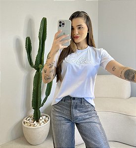 T-SHIRT COLCCI ALTO RELEVO PUFF - BRANCO