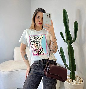 T-SHIRT ONÇA - BEGE NATURAL