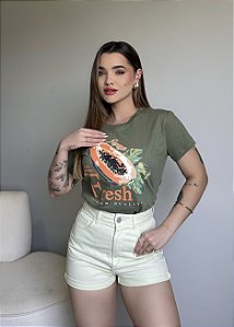 T-SHIRT FRESH PAPAYA - FOLHA SECA
