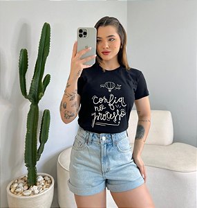 T-SHIRT CONFIA NO PROCESSO BALÃO - PRETO