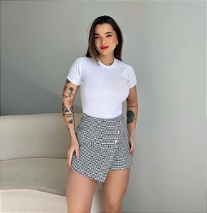 T-SHIRT CANELADA - BRANCO