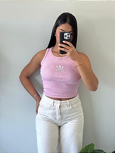 CROPPED RIBANA ADIDAS - ROSA CREAM