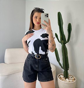 T-SHIRT COWPRINT - BRANCO