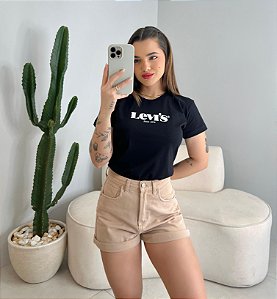 T-SHIRT LEVIS (BRANCO) - PRETO